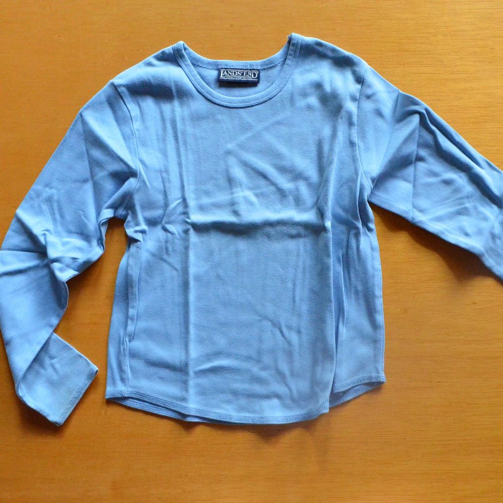 Plain Light Blue Long-Sleeved